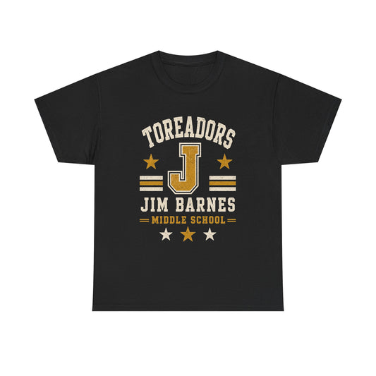 Toreadors Jim Barnes School Letterman Tee — Vintage School Spirit T-Shirt