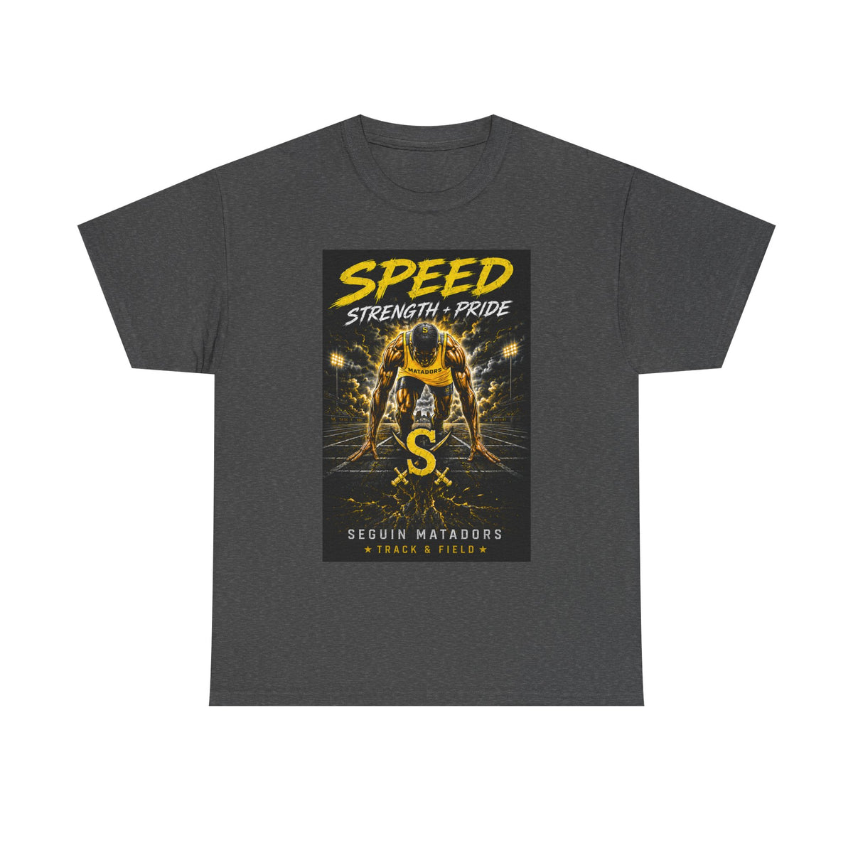 Speed Strength Pride Tee — Seguin Matadors Football Graphic T-Shirt