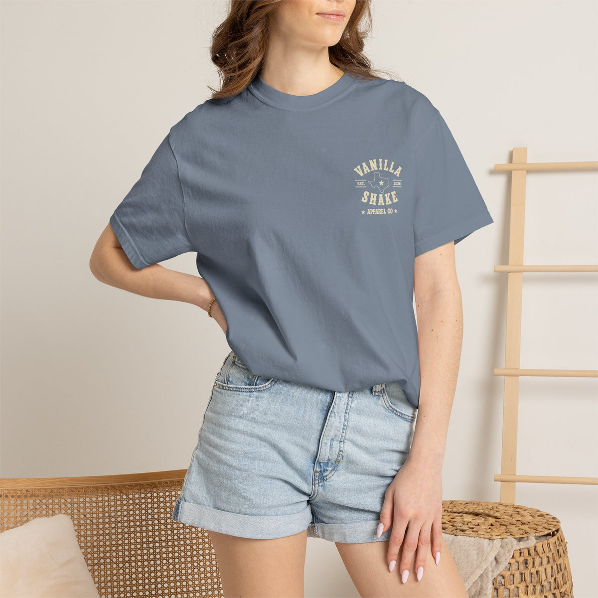 Mr. & Mrs. Shake Logo Unisex Garment-Dyed T-shirt