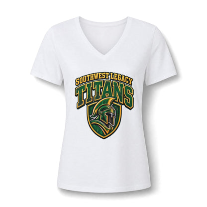 Titans Women's V-Neck Tee — Southwest Legacy San Antonio School Spirit Shirt