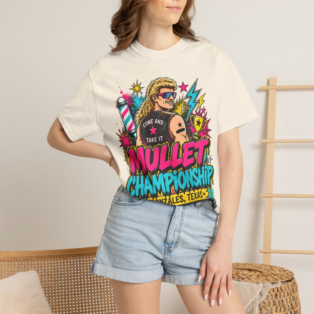 Mullet Championship T-Shirt — "Business in the Front, Party in the Back" Retro Graphic Tee