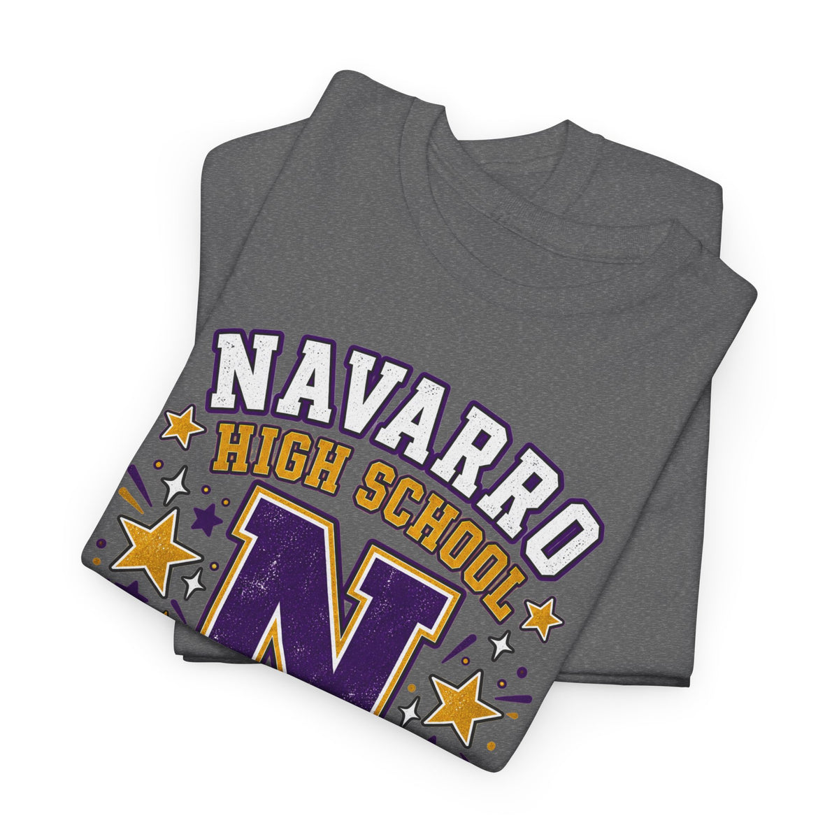 Navarro Panthers High School Tee — 'N' Leopard Ribbon Paw Print Design