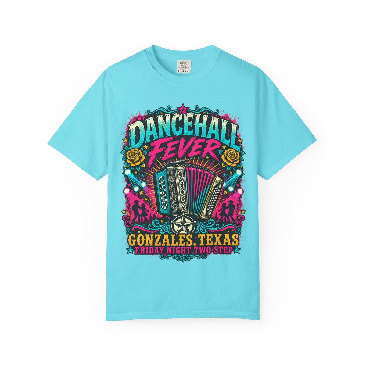 Dancehall Fever Accordion T-Shirt — Gonzales, Texas Friday Night Two-Step