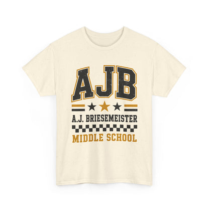 Middle School Custom Name Tee — AJB Briesemeister School Spirit Shirt