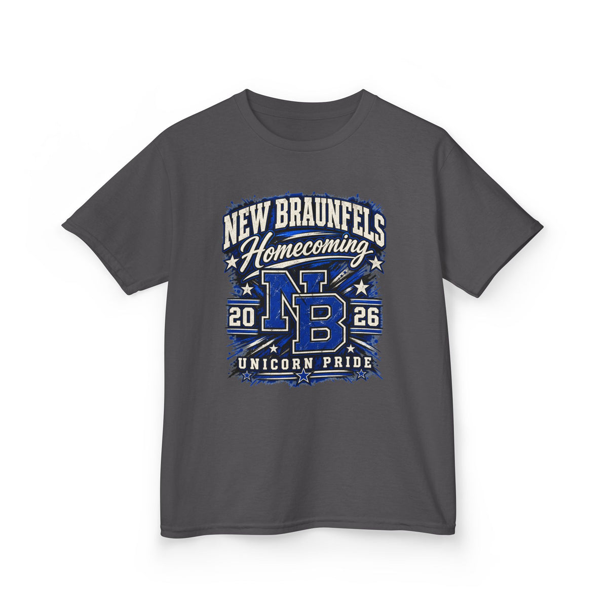 New Braunfels Homecoming 2026 Kids T‑Shirt — NB Unicorn Pride School Spirit Tee