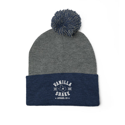 Pom-Pom Knit Cap (Embroidery)