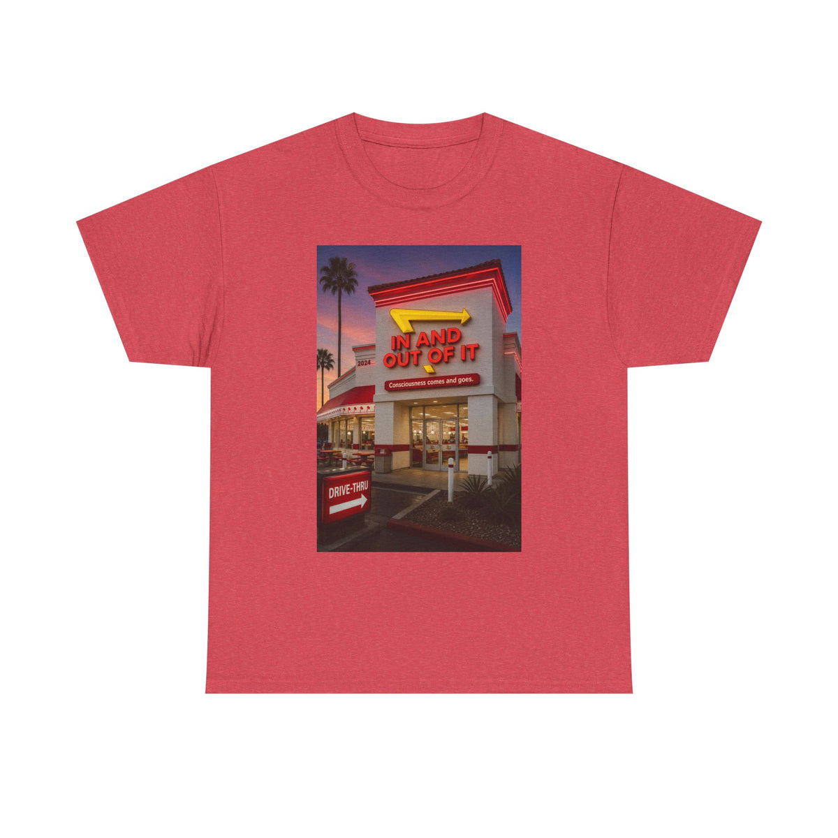 Retro Diner Photo T‑Shirt – 'A Hand Out Of It' Vintage Neon Tee
