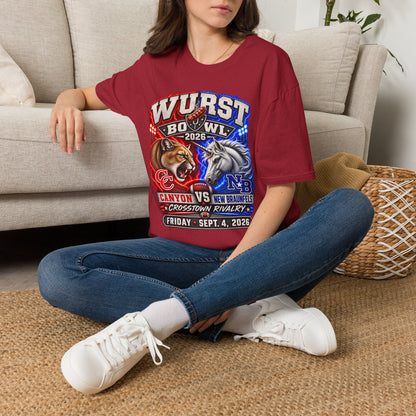 Wurst Bowl 2026 T‑Shirt — Rivalry Game Day Tee (Sausage vs. Unicorn)