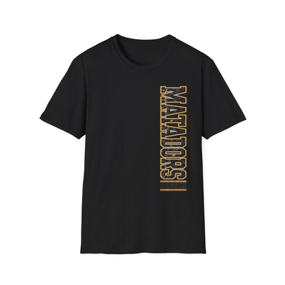 Matadors Vertical Graphic T-Shirt — Vintage Collegiate Sports Tee