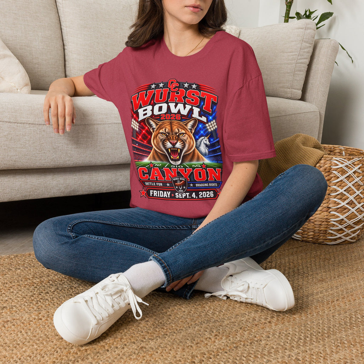 Wurst Bowl 2026 T-Shirt — Canyon Football Game Day Tee