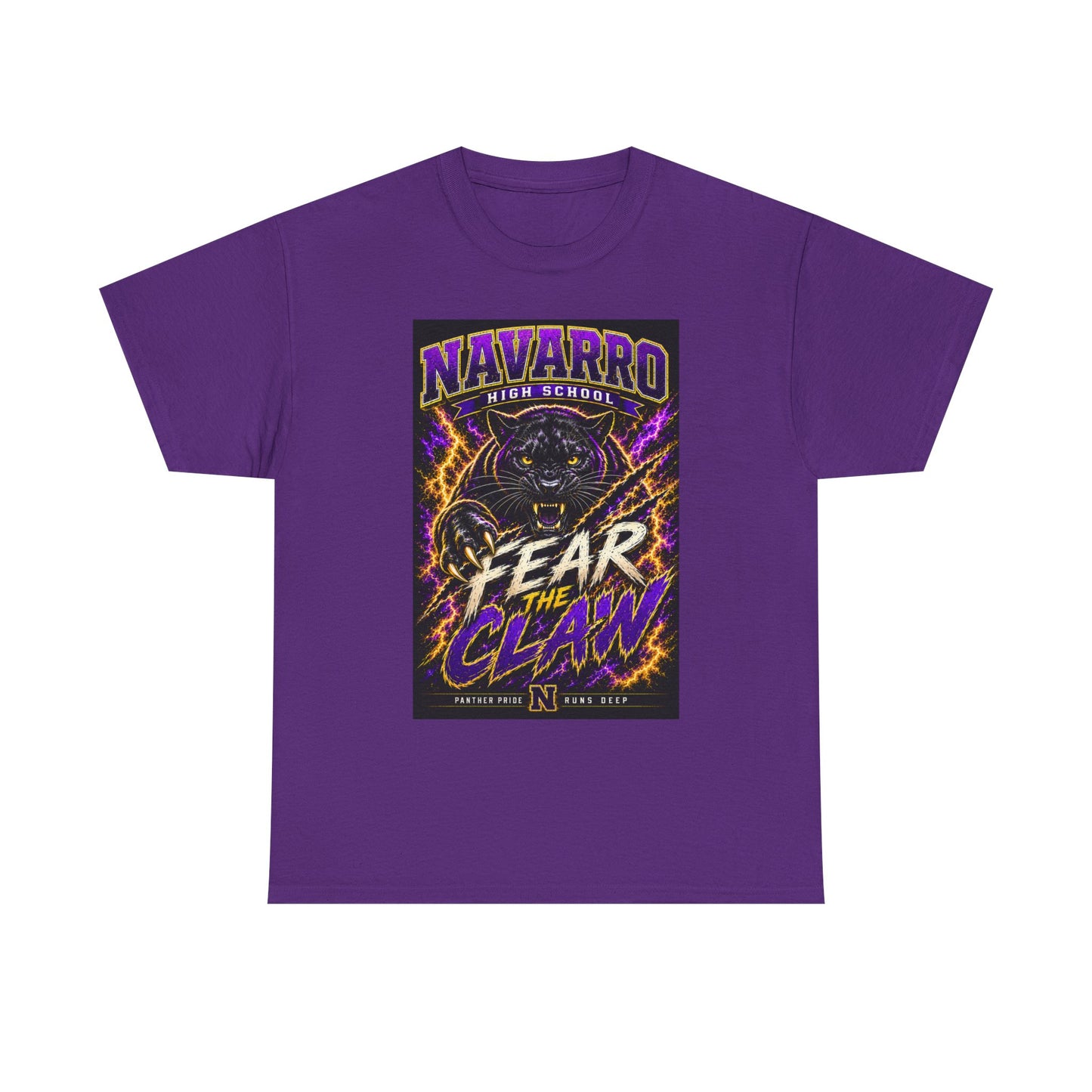 Navarro High "Fear the Claw" Panther Tee — School Spirit Football Shirt