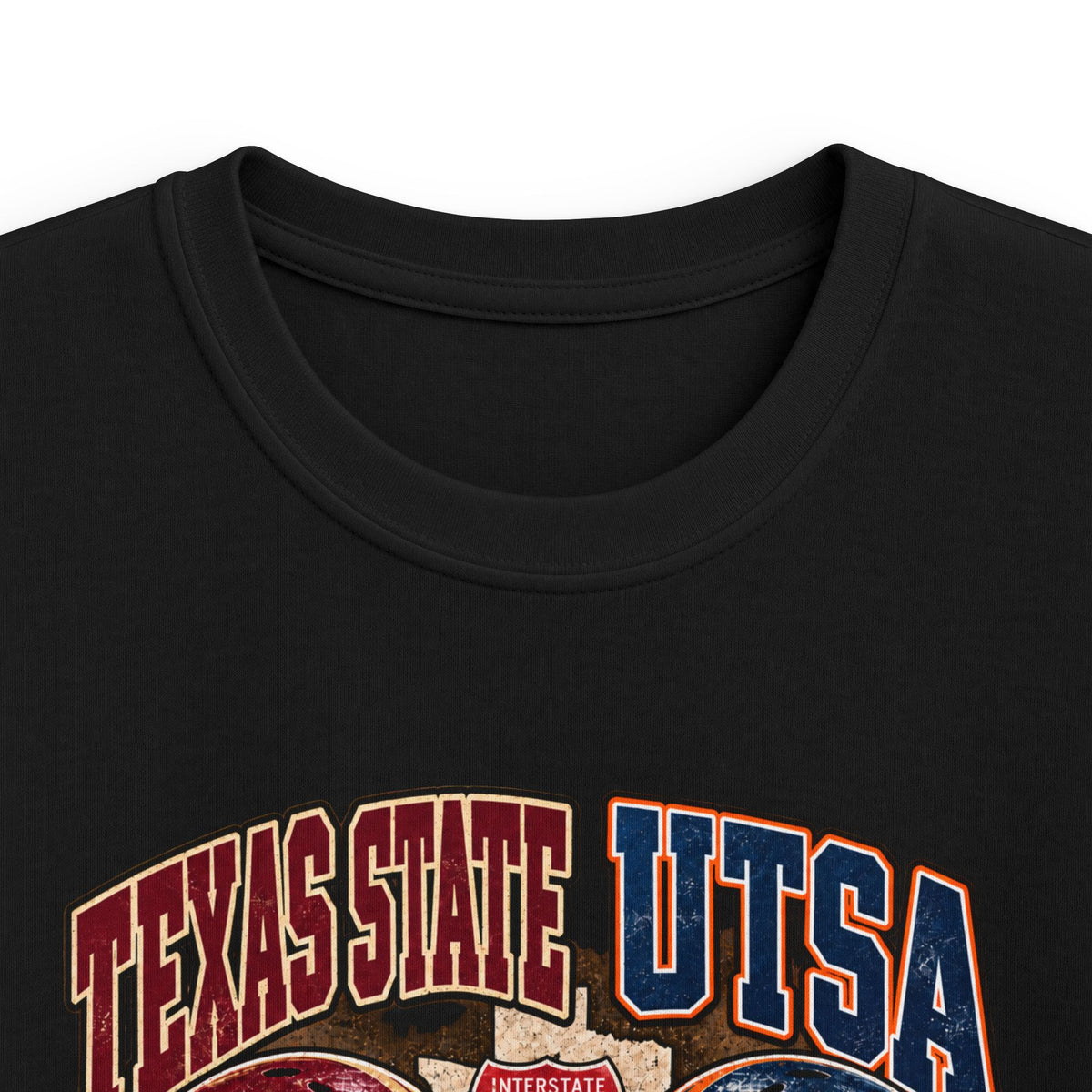 Kids Football Tee – I-35 Showdown Texas State vs UTSA Youth Game Shirt