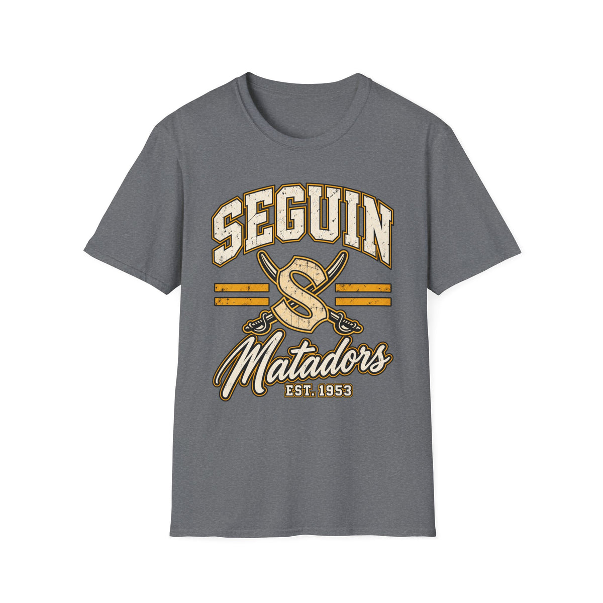 Seguin Matadors Vintage T-Shirt — School Spirit Baseball Design