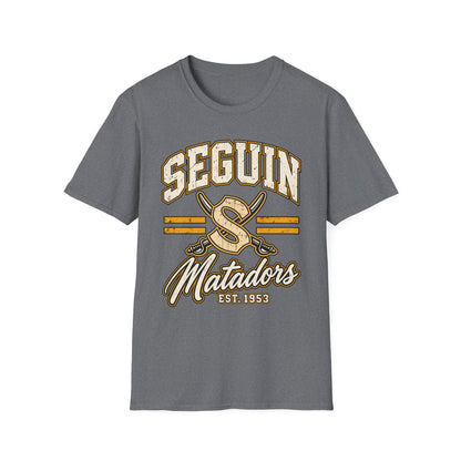 Seguin Matadors Vintage T-Shirt — School Spirit Baseball Design