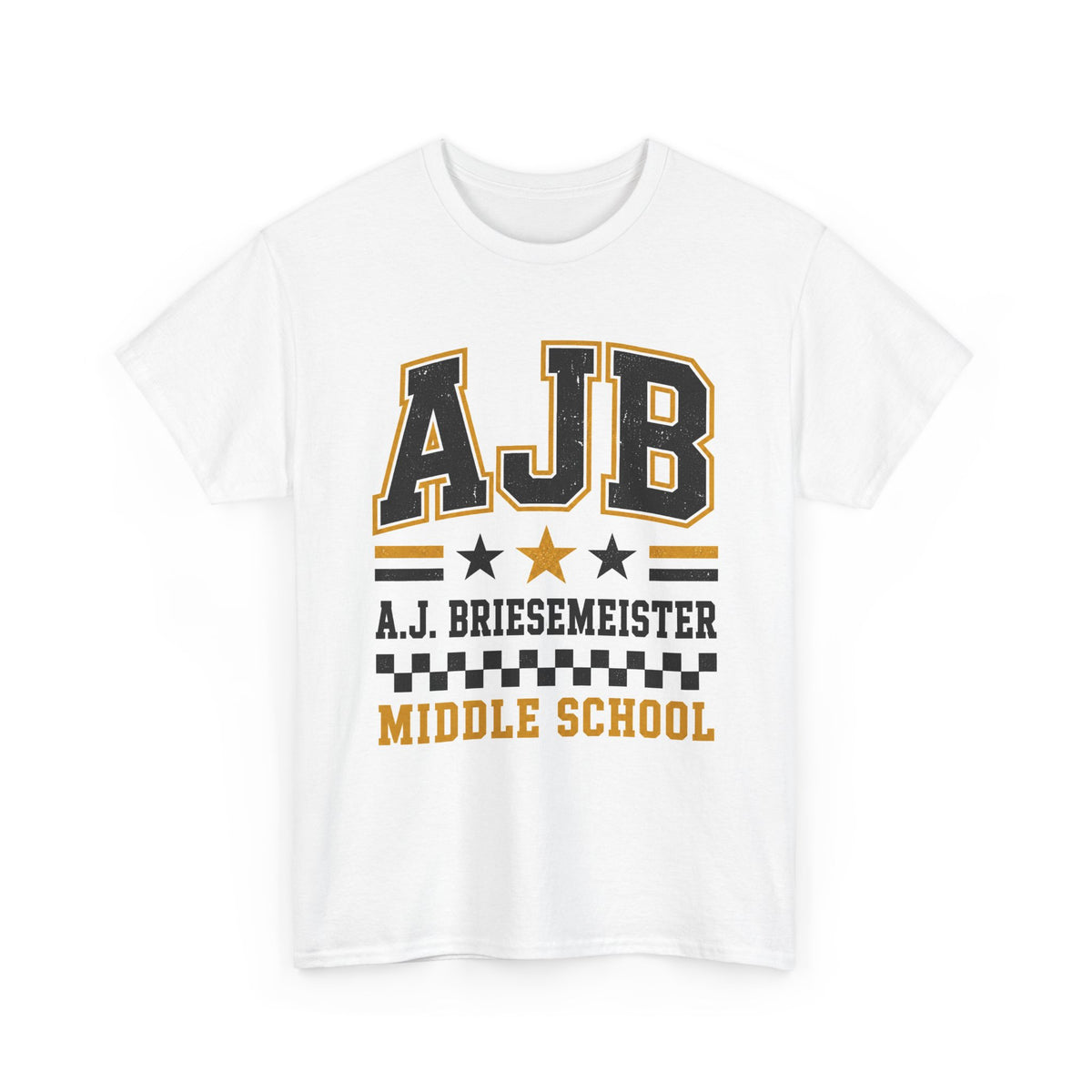 Middle School Custom Name Tee — AJB Briesemeister School Spirit Shirt