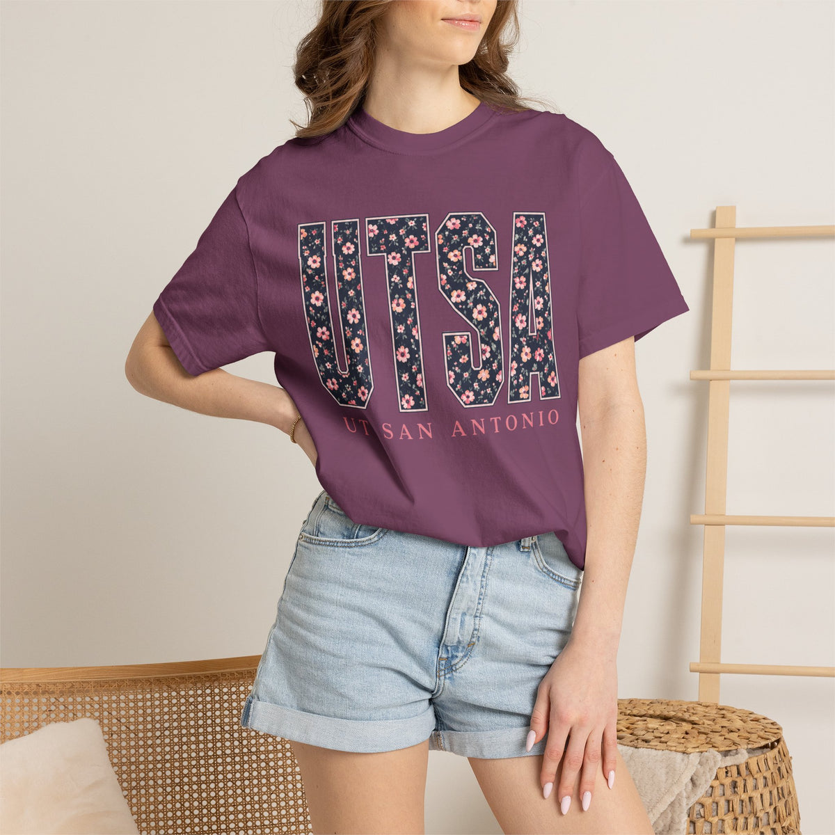 UTSA Floral Logo T‑Shirt — UT San Antonio Collegiate Tee