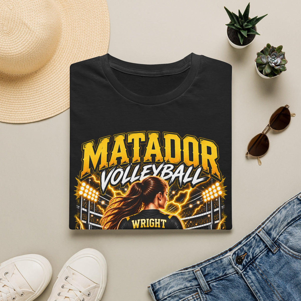 Custom Seguin Matador Volleyball Player Tee | Personalized Name & Jersey Number