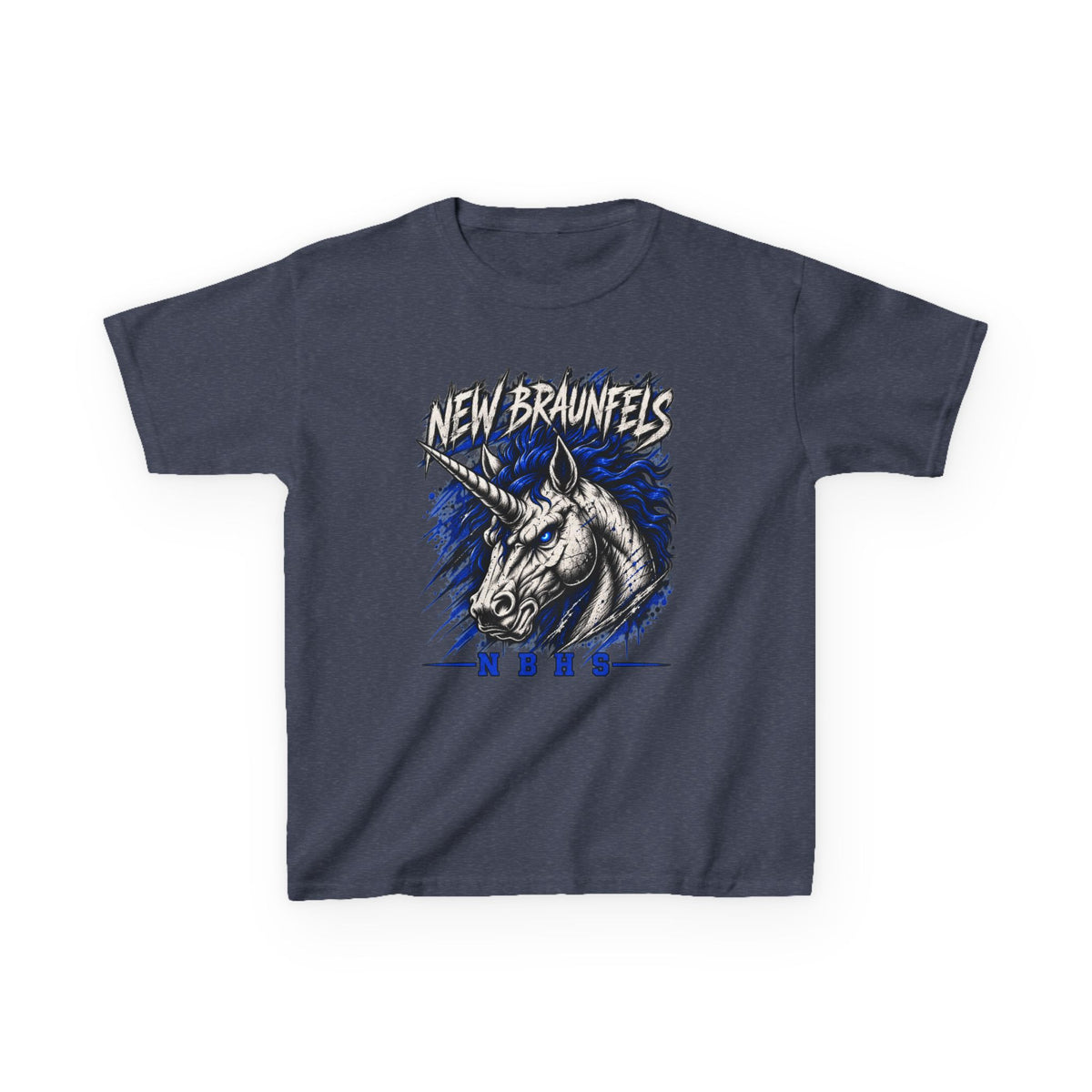 New Braunfels Unicorn Kids T‑Shirt — Blue Graphic Tee for Children