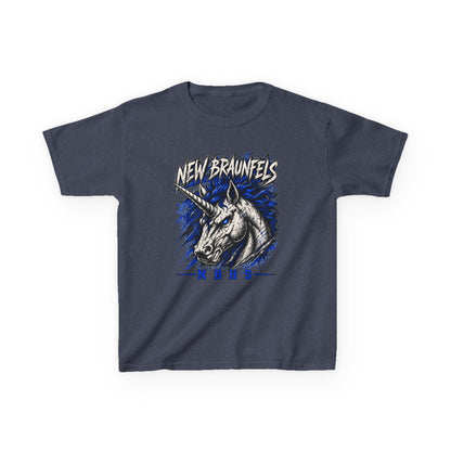 New Braunfels Unicorn Kids T‑Shirt — Blue Graphic Tee for Children
