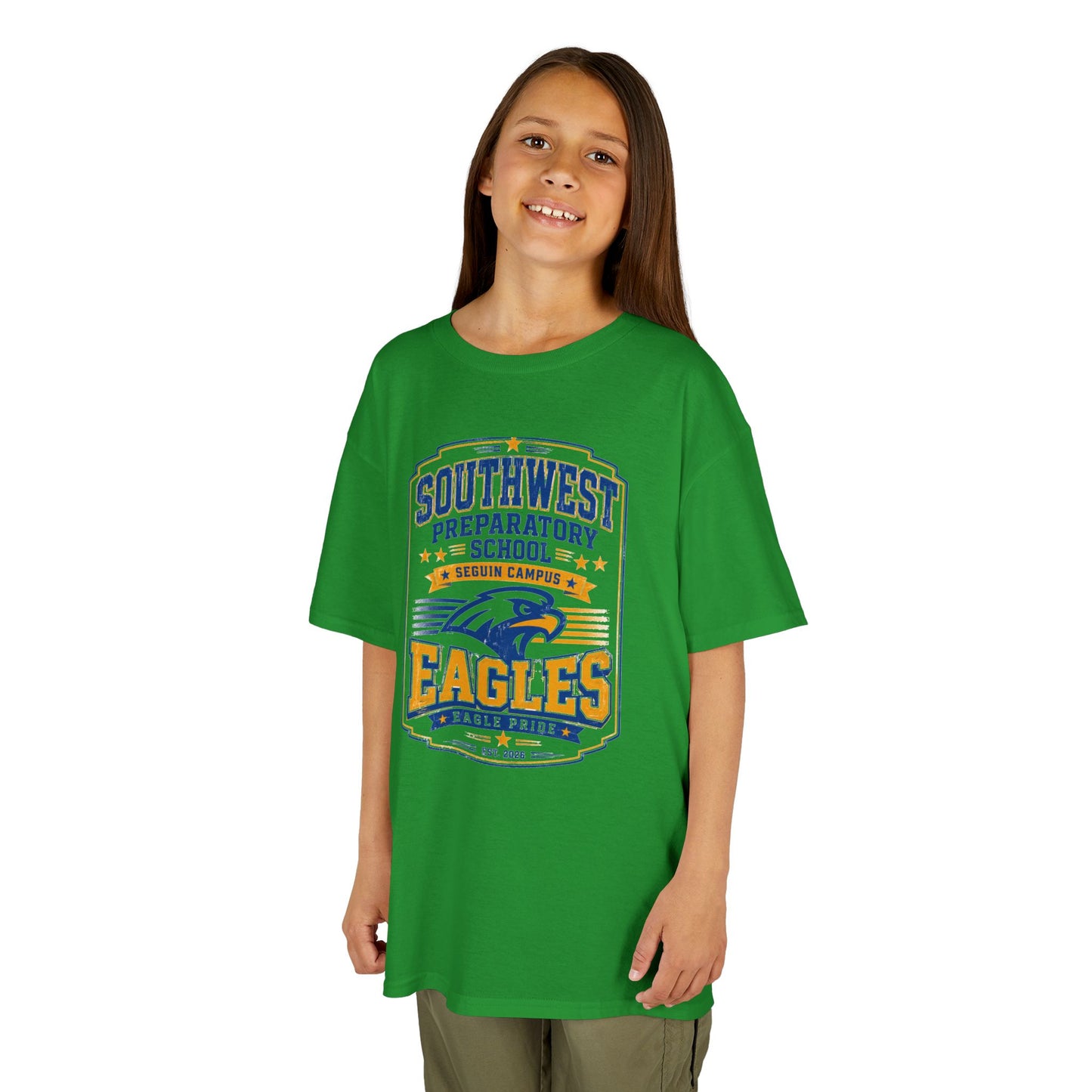 Kids T-Shirt — Southwest Preparatory School Eagles Mascot Tee