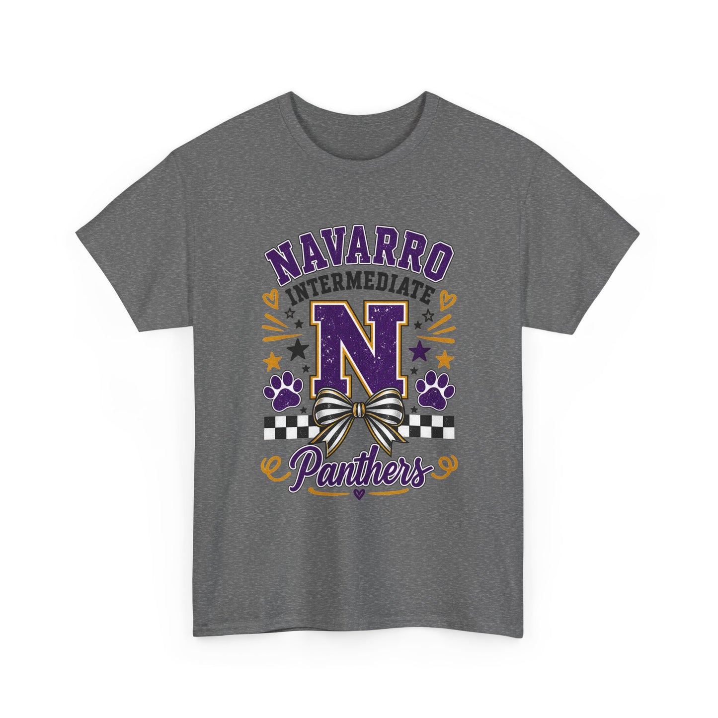 Navarro Intermediate Panthers T-Shirt — School Spirit Tee with 'N' Logo & Paw Prints
