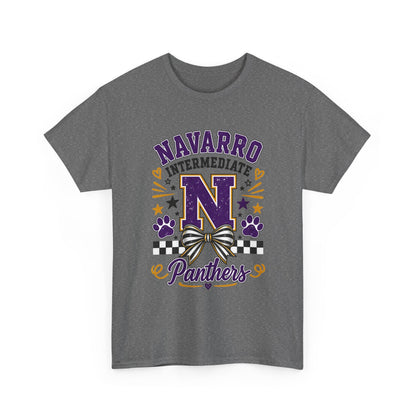 Navarro Intermediate Panthers T-Shirt — School Spirit Tee with 'N' Logo & Paw Prints