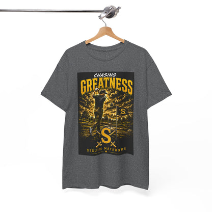 Chasing Greatness Tee — Seguin Matadors Baseball Graphic Shirt