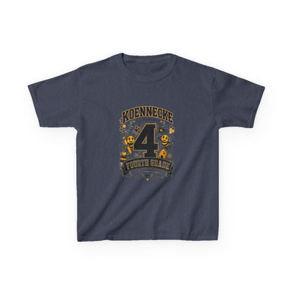 4th Grade Kids T-Shirt – "Koennecke Celebrates 4th Grade" Back-to-School Shirt