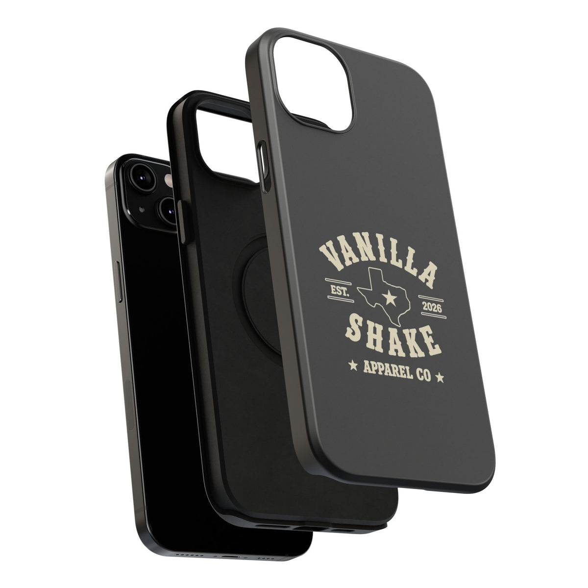 Black w/Ivory Logo lmpact-Resistant Phone Cases