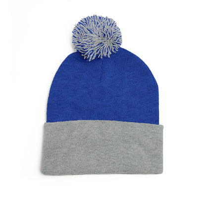Pom-Pom Knit Cap (Embroidery)