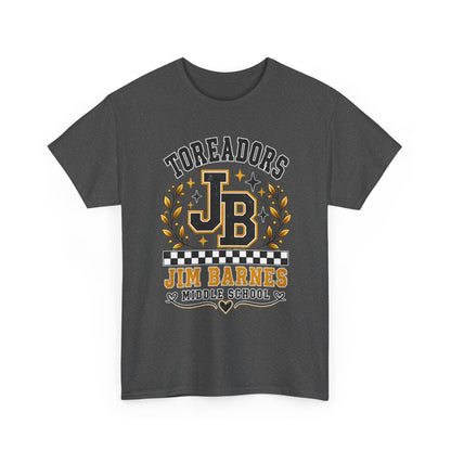 Toreadors JB Jim Barnes Middle School Tee — School Spirit Graphic T-Shirt