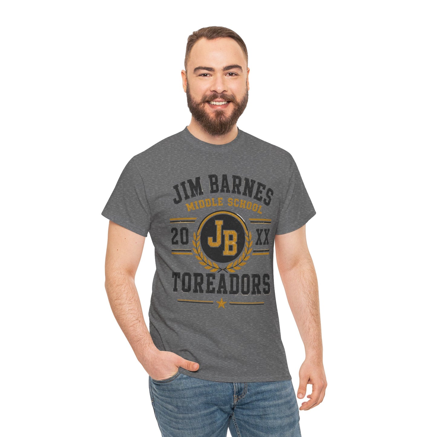 Jim Barnes Middle School Toreadors T-Shirt — School Spirit Tee with JB Crest