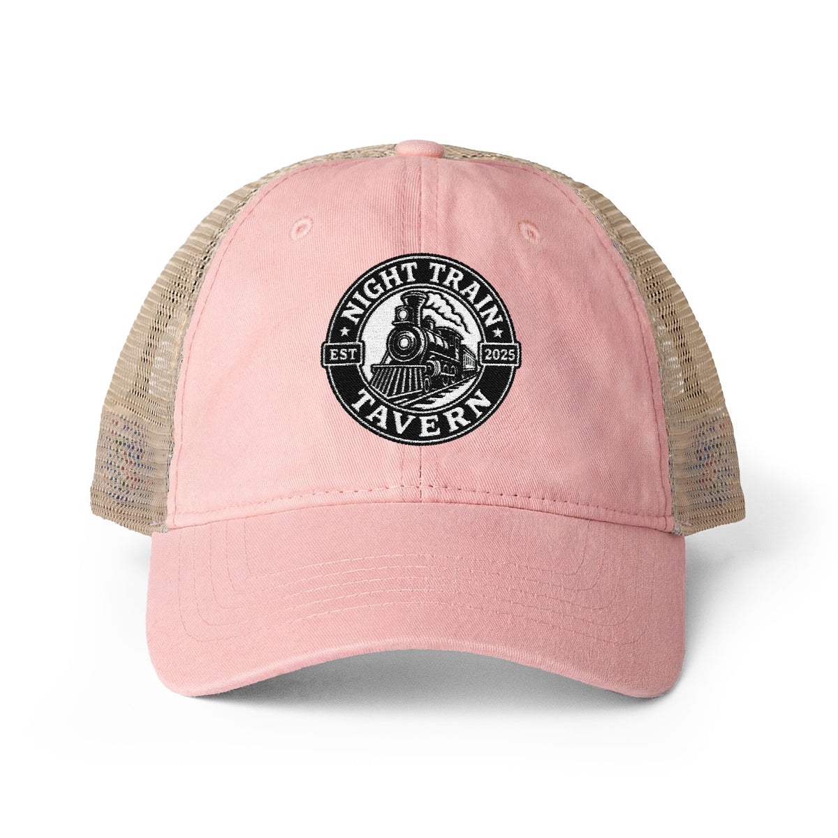 Night Train Tavern Women's Washed Mesh-Back Cap-Embroidery