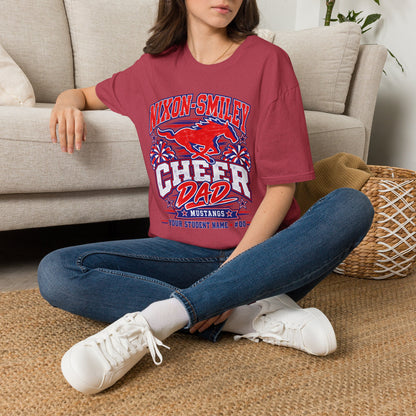 Nixon-Smiley Mustangs Cheer Dad T-Shirt — School Spirit Fan Tee
