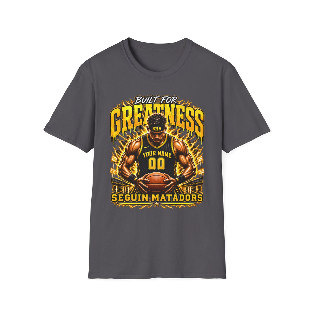 Custom Seguin Matador Basketball Player Tee | Personalized Name & Jersey Number