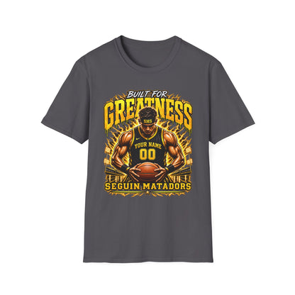 Custom Seguin Matador Basketball Player Tee | Personalized Name & Jersey Number