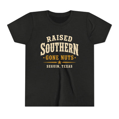 Youth Tee — "Raised Southern, Lone Star" Seguin, Texas Kids Shirt