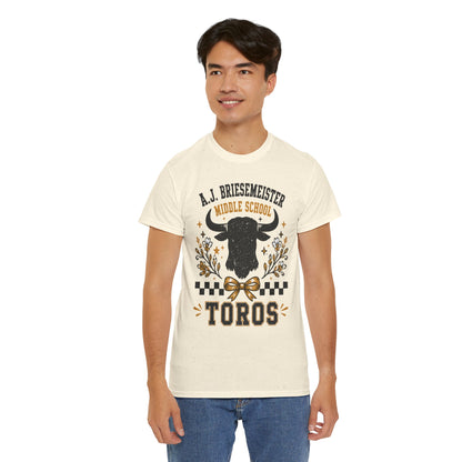 Toros Middle School Tee — A.J. Briesemeister School Spirit T-Shirt