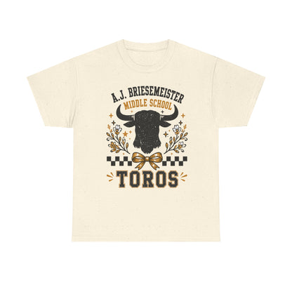Toros Middle School Tee — A.J. Briesemeister School Spirit T-Shirt