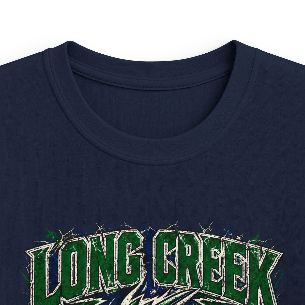 Long Creek Dragons Kids Tee — Green Fierce Dragon School Spirit Shirt