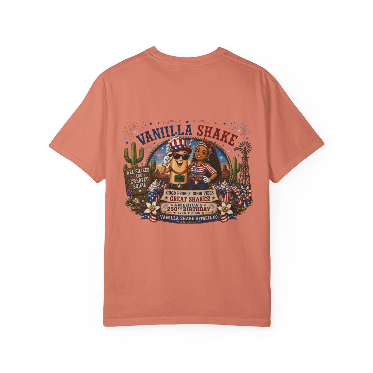 Mr. & Mrs. Shake 4th of July Unisex Garment-Dyed T-shirt