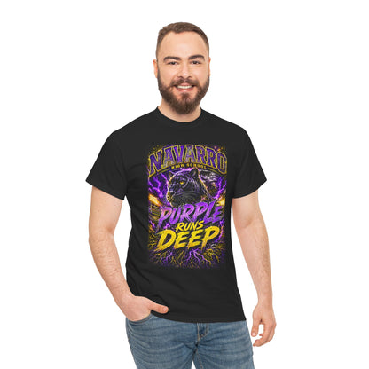 Purple Runs Deep Panther T-Shirt — Navarro School Spirit Tee