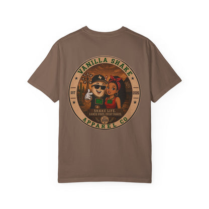 Mr. & Mrs. Shake Logo 2 - Unisex Garment-Dyed T-shirt