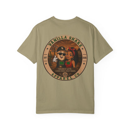 Mr. & Mrs. Shake Logo 2 - Unisex Garment-Dyed T-shirt