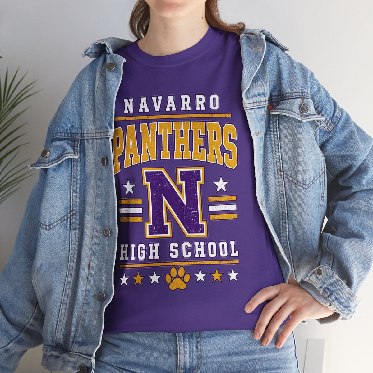 Navarro Panthers High School Tee — Retro Letterman N Design