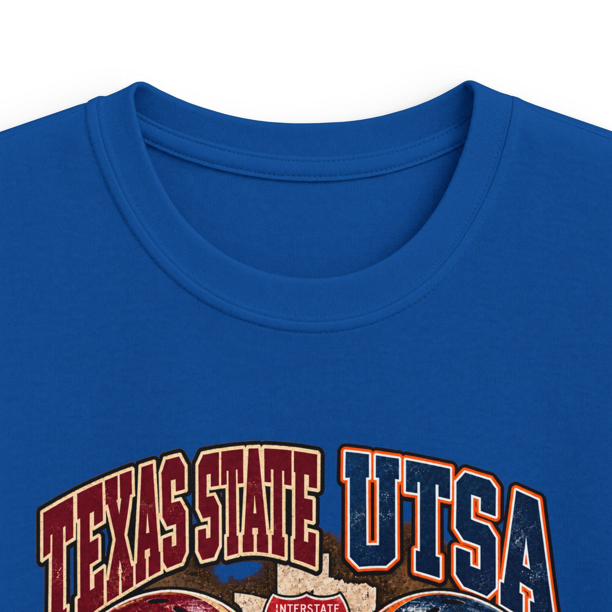 Kids Football Tee – I-35 Showdown Texas State vs UTSA Youth Game Shirt