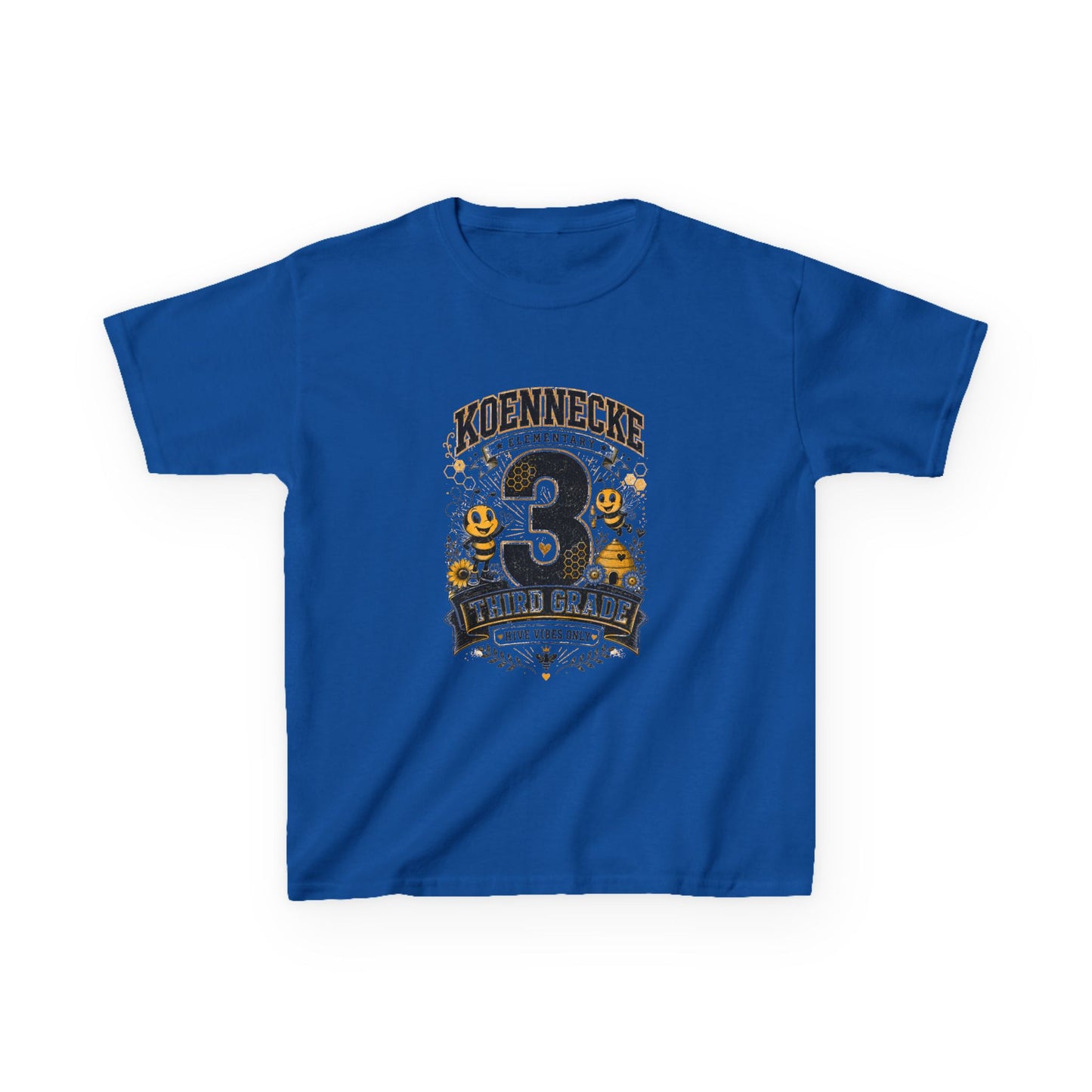 Third Grade Kids T‑Shirt — Personalized 'Koennecke 3' Back to School Tee