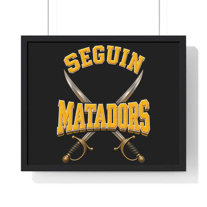 Seguin Matadors Horizontal Framed Poster-Sublimation