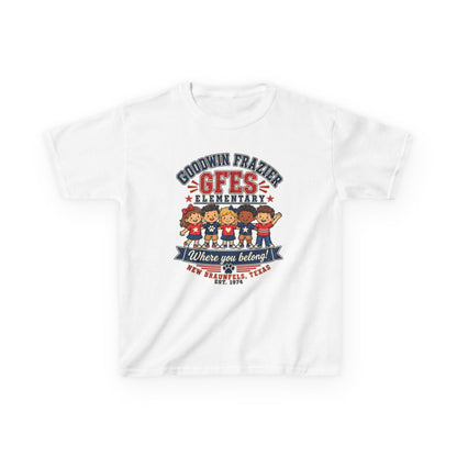 Kids T‑Shirt — "Goodwin Frazier G FES Elementary: Where You Belong" School Pride Tee