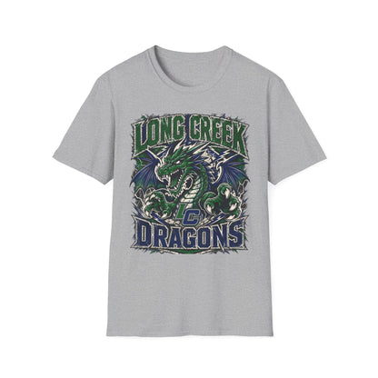 Long Creek Dragons T-Shirt — Vintage Green Dragon School Spirit Tee